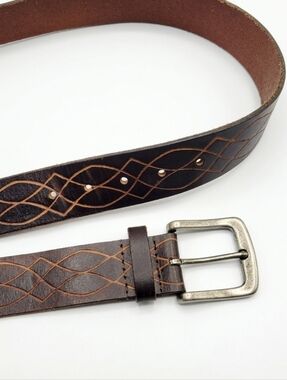 Levi's Brown Leather Belt Size 40 / 100 Genuine Leather Rugged Casual Jean Belt